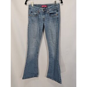 Levis 524 Too Superlow Skinny Bootcut Jeans Light Wash Women Size 3 Stretch